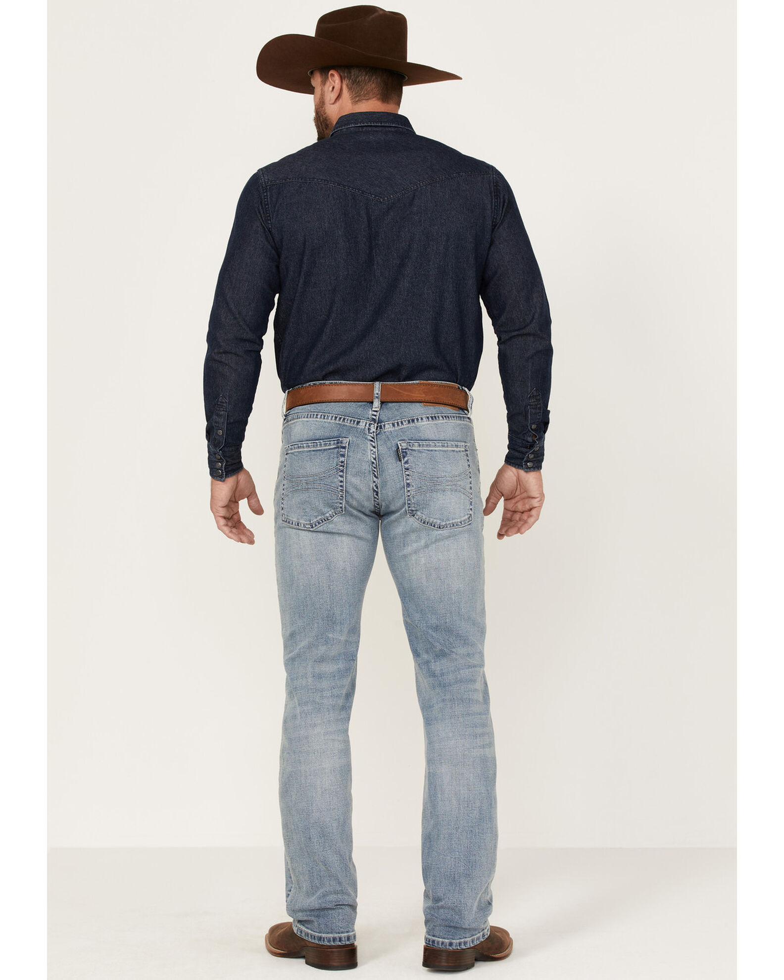 Product Name: Hooey by Rock & Roll Denim Men's Light Vintage Wash Revolver  Stretch Slim Straight Jeans