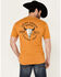 Image #4 - Ariat Men's Bull Skull Short Sleeve Graphic T-Shirt, Mustard, hi-res