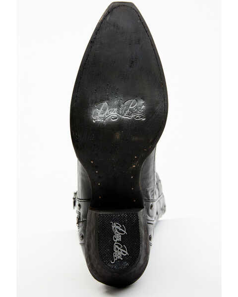 Image #7 - Dan Post Women's Daredevil Studded Tall Western Boots - Snip Toe, Black, hi-res
