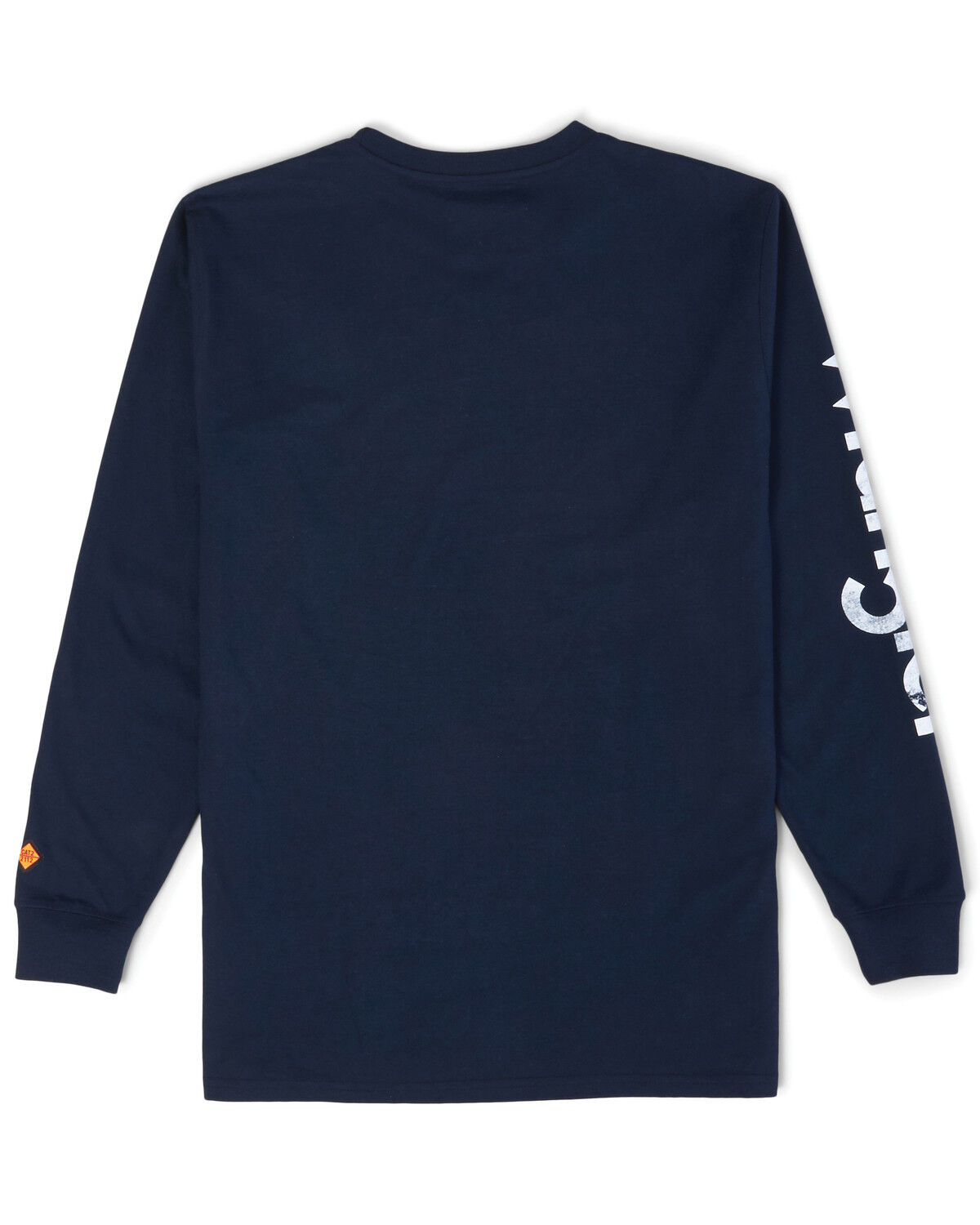 Image #2 - Wrangler Men's FR Logo Sleeve Graphic Long Sleeve Work Shirt - Big, Navy, hi-res