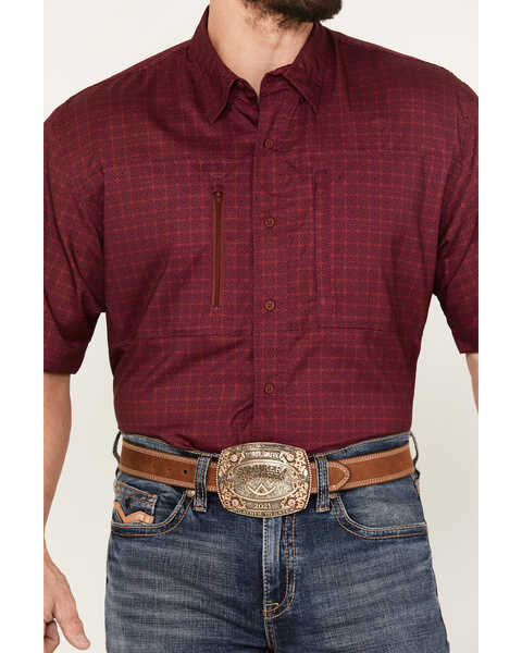 Image #2 - Ariat Men's VentTEK Geo Print Classic Fit Short Sleeve Button Down Western Shirt, , hi-res