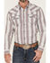 Image #3 - Moonshine Spirit Men's Stripe Plaid Long Sleeve Snap Western Shirt , White, hi-res