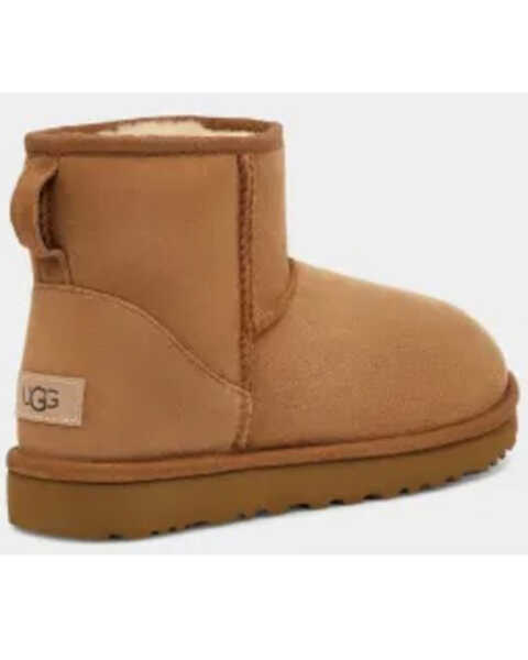 Image #4 - UGG Women's Classic Mini II Lined Short Suede Boots - Round Toe, Chestnut, hi-res