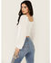 Image #5 - Idyllwind Women's Lena Smocked Long Sleeve Cropped Blouse, Ivory, hi-res