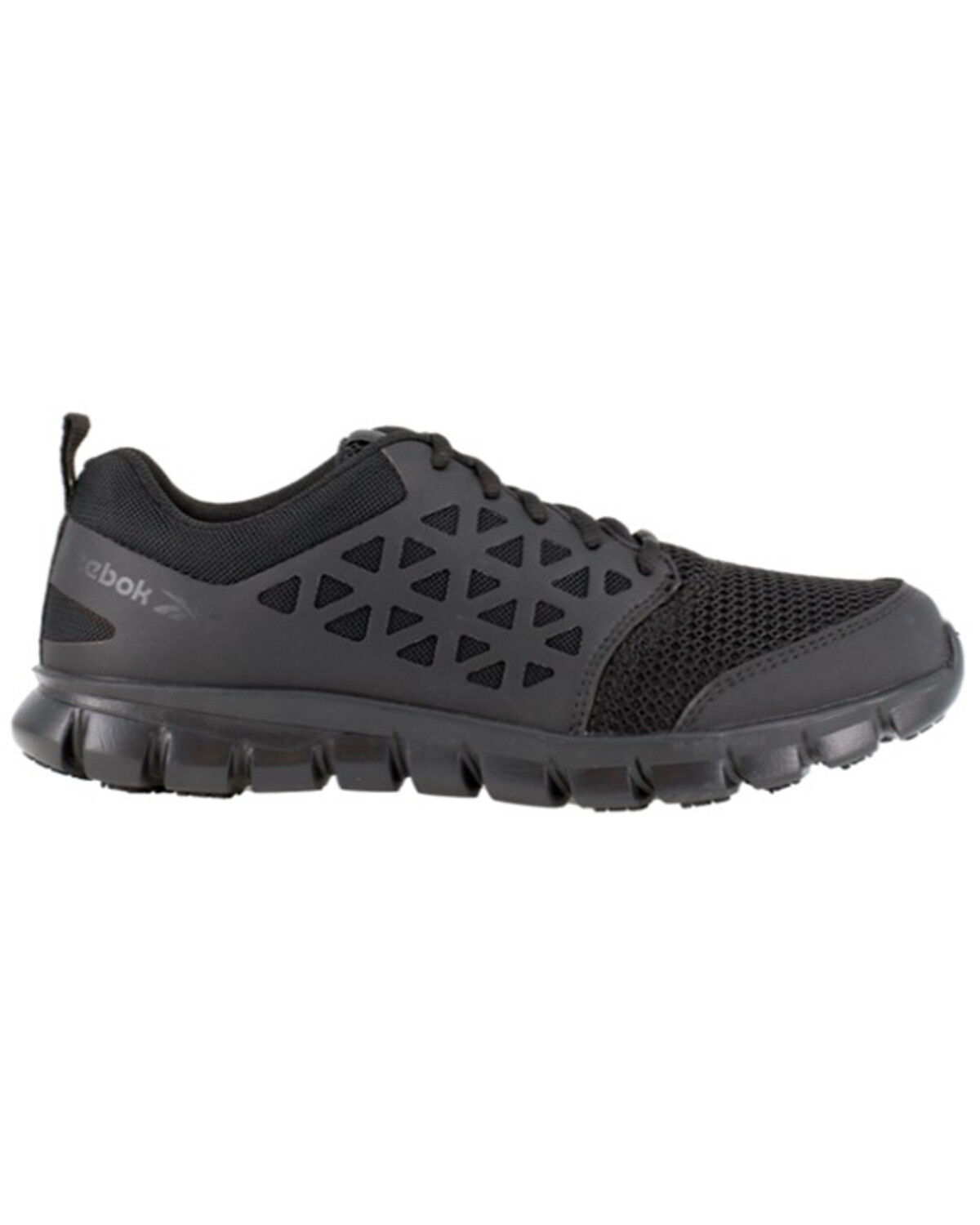 Image #2 - Reebok Men's Sublite Cushion Athletic Work Shoes - Round Toe, Black, hi-res