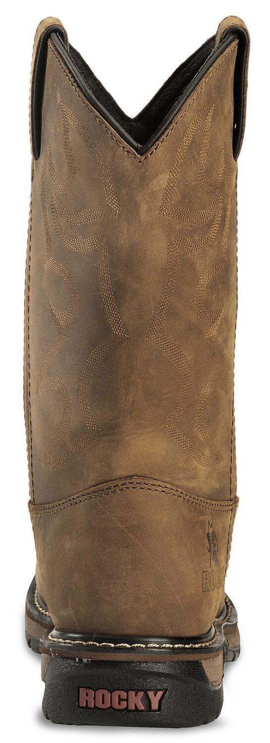 Image #7 - Rocky Men's Branson 11" Waterproof Work Boots - Steel Toe, Crazyhorse, hi-res