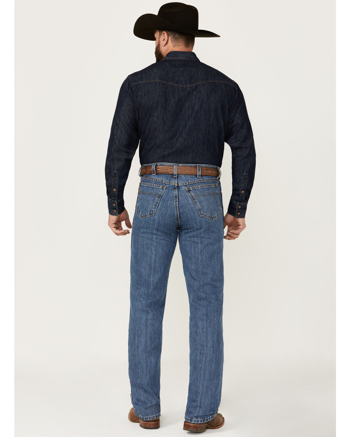 Image #3 - Cinch Men's Bronze Label Medium Wash Slim Fit Tapered Denim Jeans, Blue, hi-res