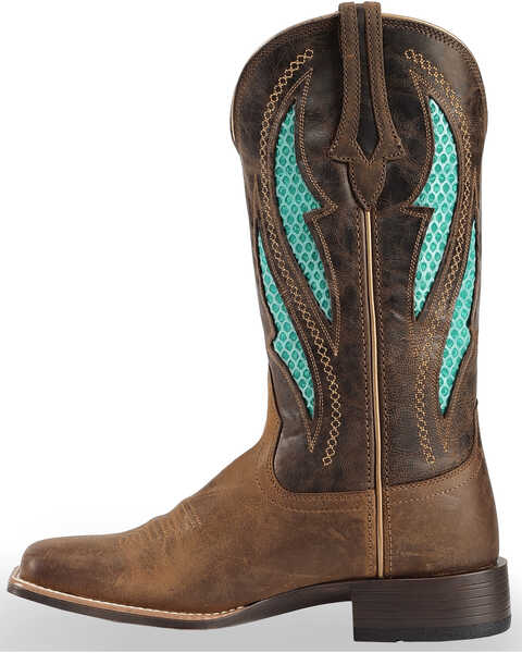 Image #3 - Ariat Women's VentTEK Ultra Quickdraw Western Performance Boots - Broad Square Toe, Chocolate, hi-res