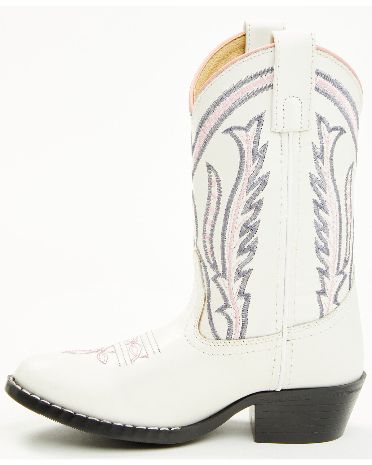 Image #3 - Shyanne Girls' Cassie Western Boots - Round Toe, White, hi-res
