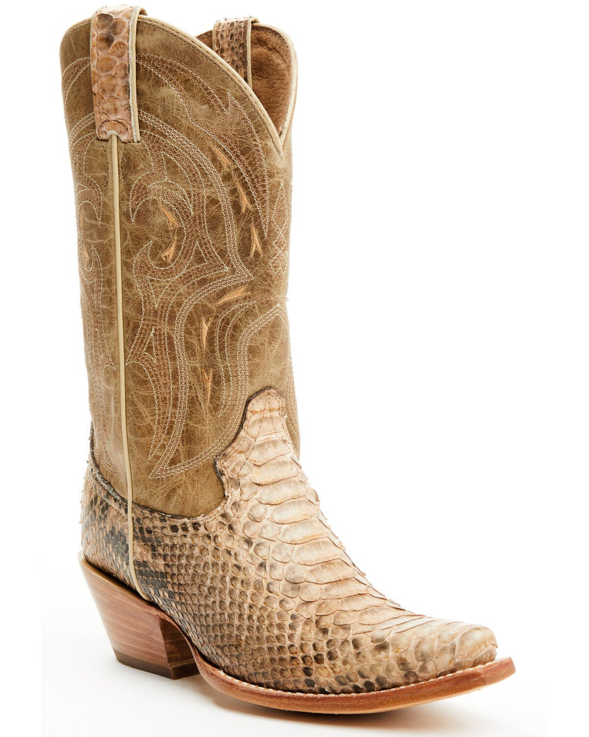 Image #1 - Shyanne Women's Exotic Python Western Boots - Snip Toe, Gold, hi-res