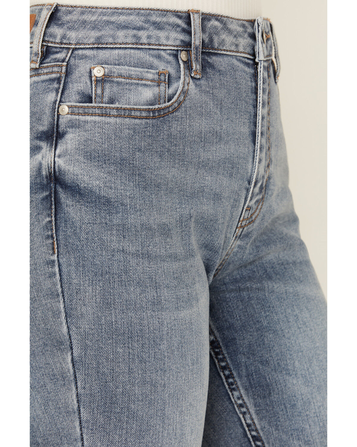 Image #2 - Cleo + Wolf Women's Torrey Medium Wash High Rise Skinny Bootcut Comfort Stretch Denim Jeans, Medium Wash, hi-res