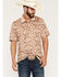 Image #1 - RANK 45&reg; Men's Southwestern Print Short Sleeve Button-Down Polo Shirt, Tan, hi-res