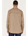 Image #4 - Hawx Men's FR Vented Solid Long Sleeve Button Down Work Shirt - Tall , Taupe, hi-res