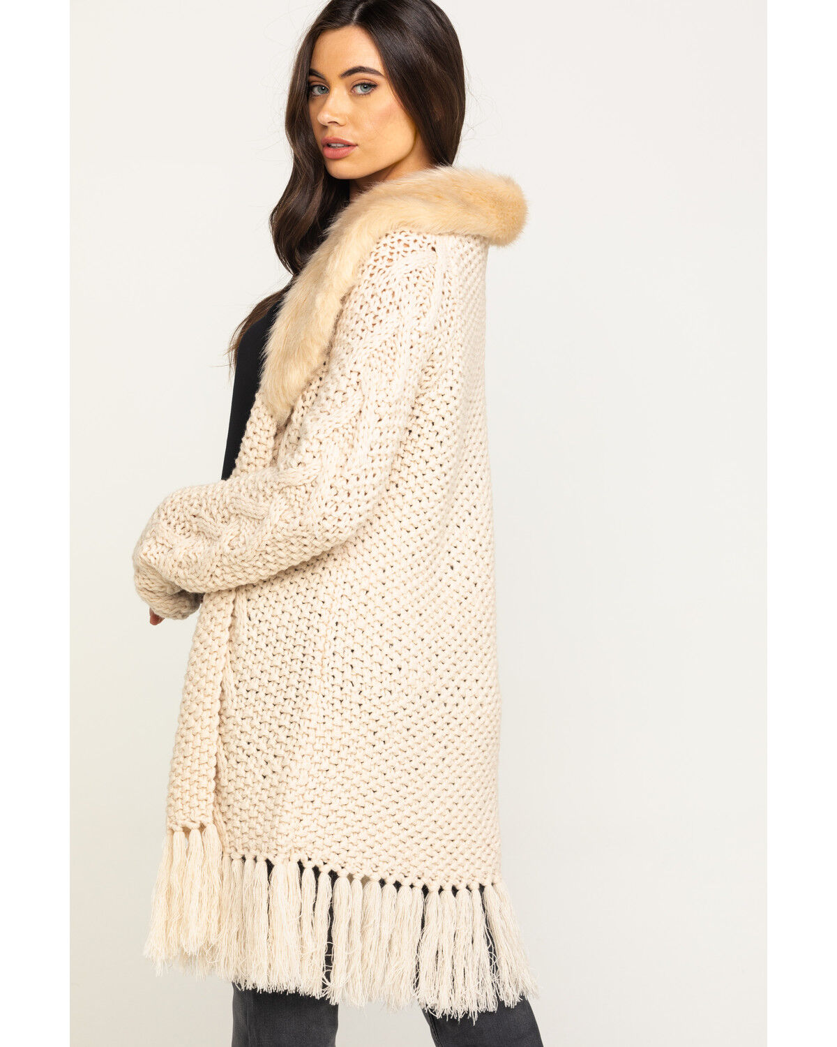 faux fur sweater women's