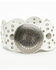 Image #2 - Shyanne Women's Willa Rounds Concho Belt, White, hi-res