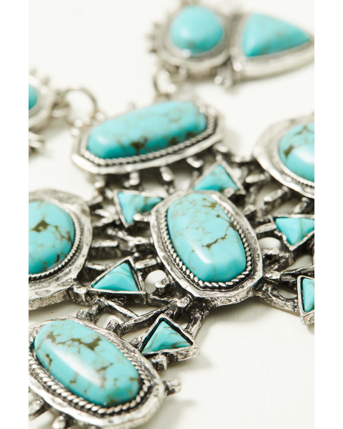 Image #2 - Idyllwind Women's Porsha Squash Blossom Statement Necklace, Silver, hi-res