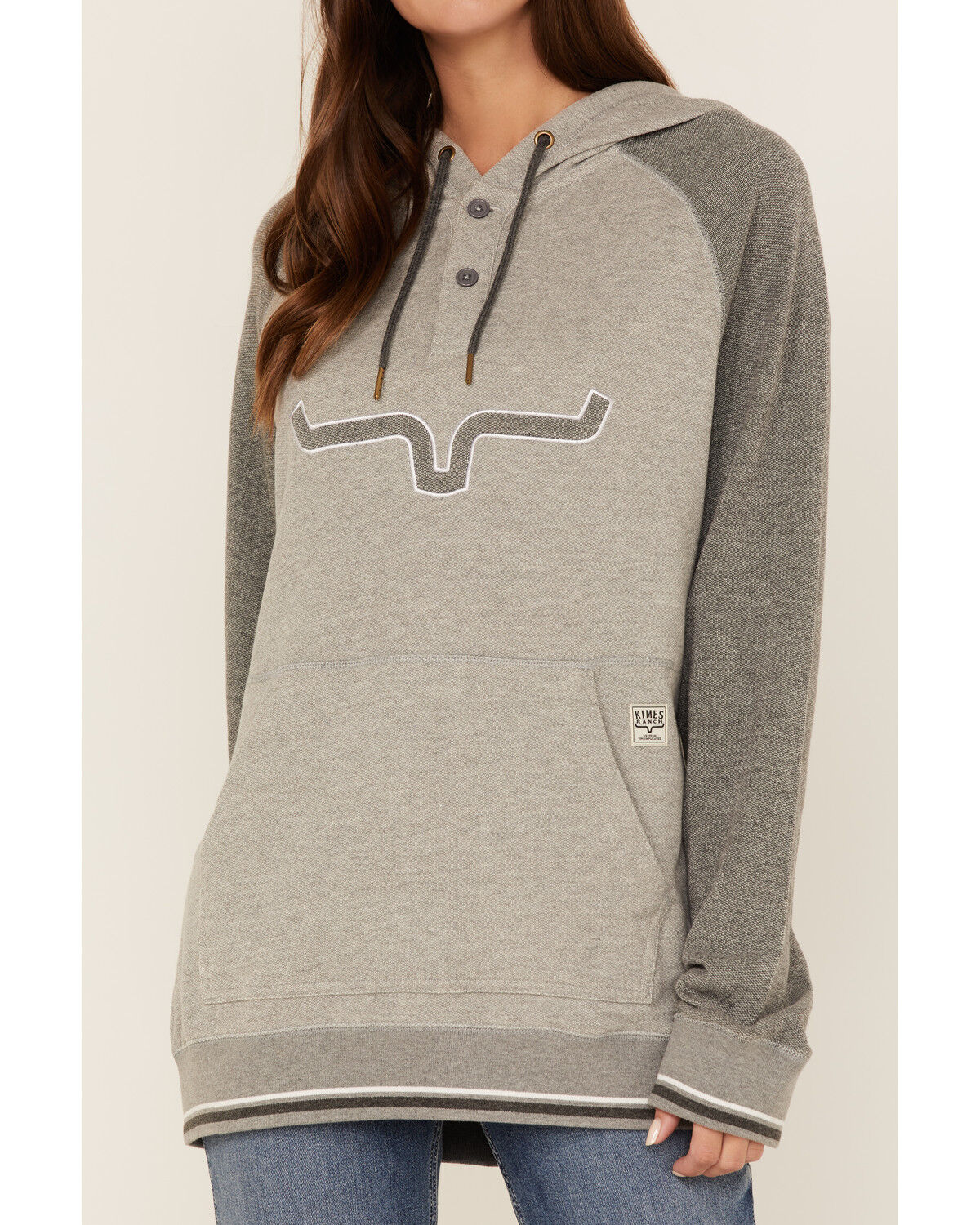 Image #3 - Kimes Ranch Women's Summer Love Sweatshirt Hooded Pullover, Grey, hi-res