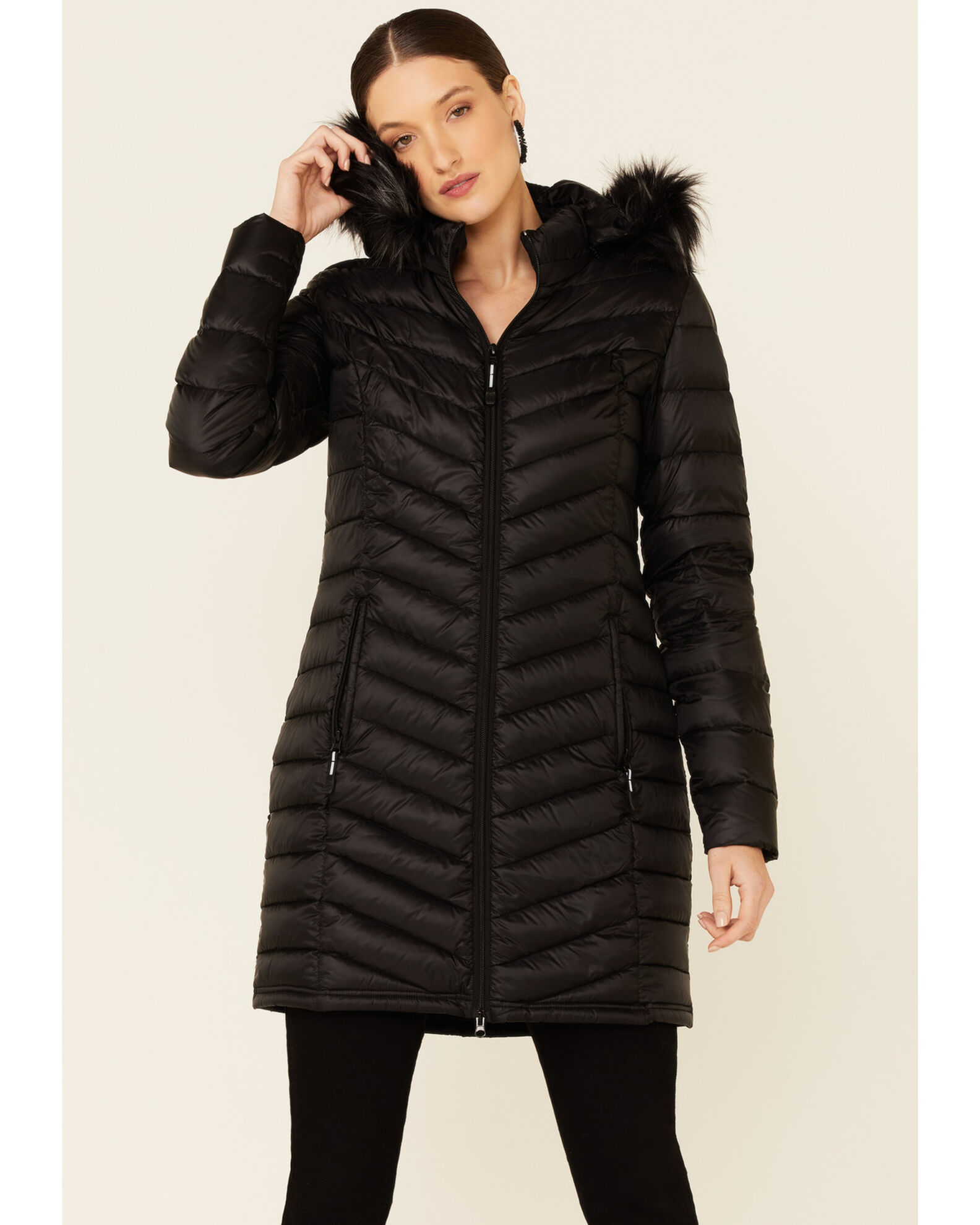 Roper Women s Parachute Down Fill Zip Front Hooded Coat Country