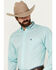 Image #3 - Ariat Men's Gian Team Logo Geo Print Long Sleeve Button-Down Western Shirt , Aqua, hi-res