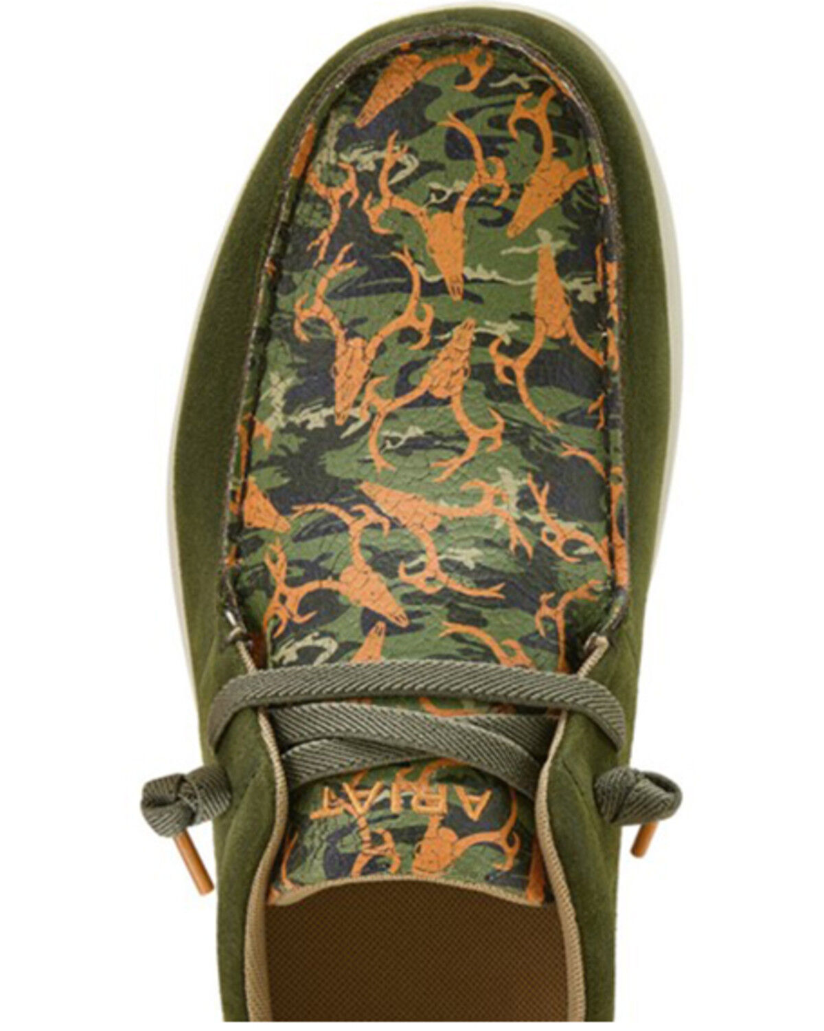 Image #4 - Ariat Men's Hilo Camo Print Casual Shoes - Moc Toe, Olive, hi-res