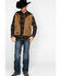 Outback Trading Co Men's Sawbuck Flannel Lined Oilskin Zip-Front Vest, , hi-res