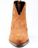 Image #3 - Dan Post Women's Embroidered Inlay Suede Fashion Booties - Snip Toe, Tan, hi-res