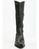 Image #4 - Italian Cowboy Women's Bolt Overlay Tall Western Boots - Snip Toe, Dark Grey, hi-res