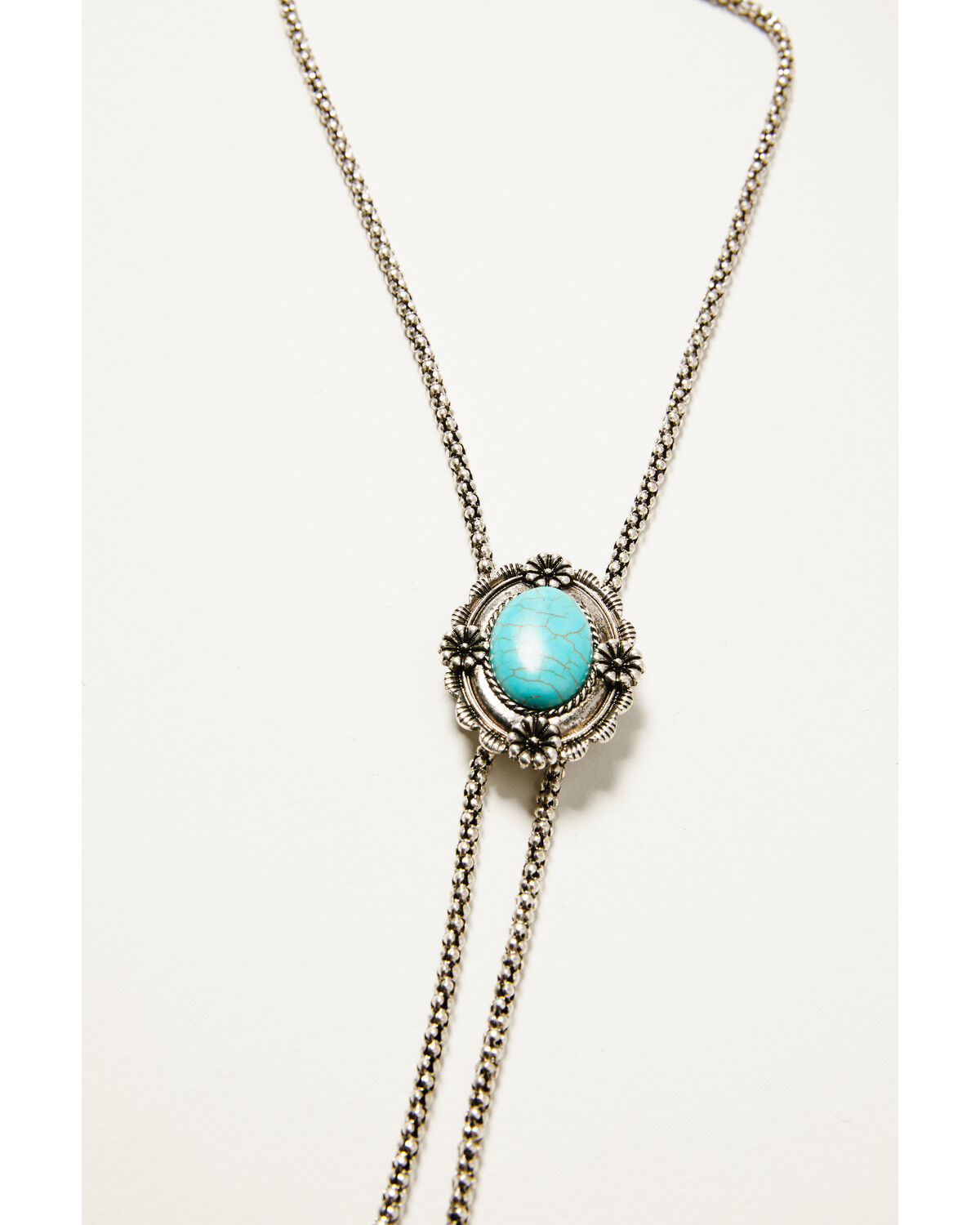 Image #3 - Shyanne Women's Floral Concho Bolo Necklace, Silver, hi-res