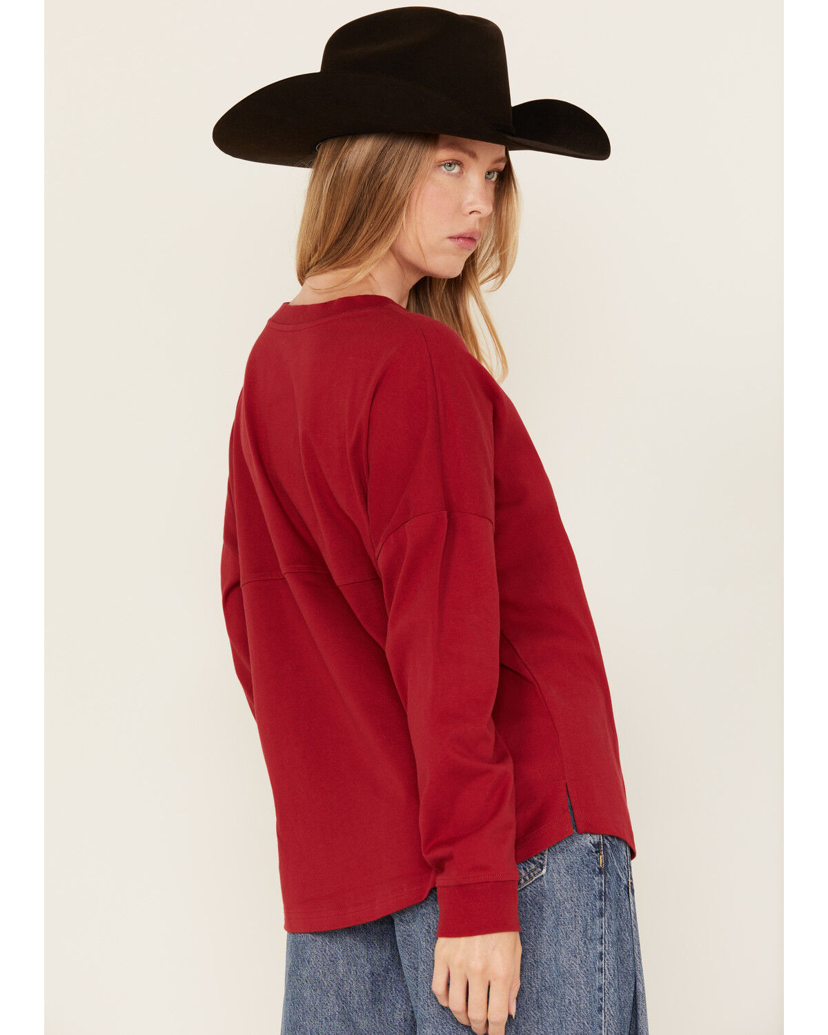 Image #4 - Ariat Women's Desert Graphic Long Sleeve Graphic Shirt, Red, hi-res