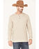 Cody James Men's Solid Cream Wander Long Sleeve Henley Shirt , Cream, hi-res