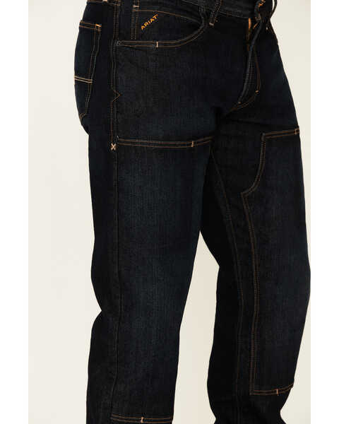 Image #3 - Ariat Men's Rebar Blackstone M5 Durastretch Basic Double Front Straight Leg Work Jeans, Indigo, hi-res