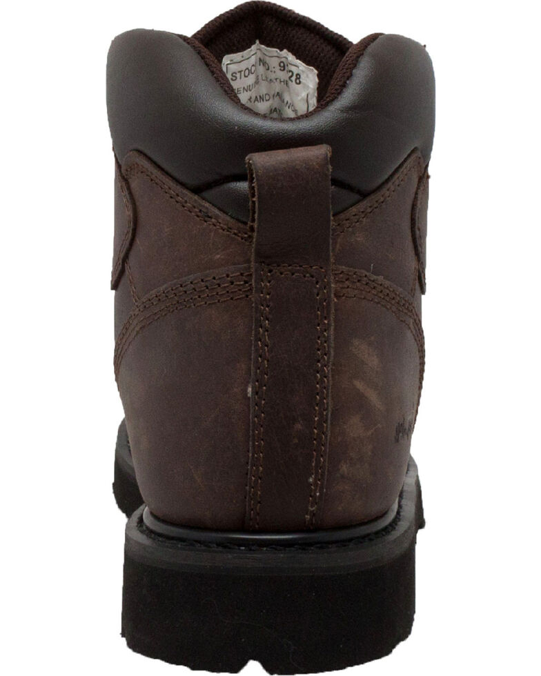 Ad Tec Men's 6" Brown Leather Work Boots - Steel Toe, Brown, hi-res