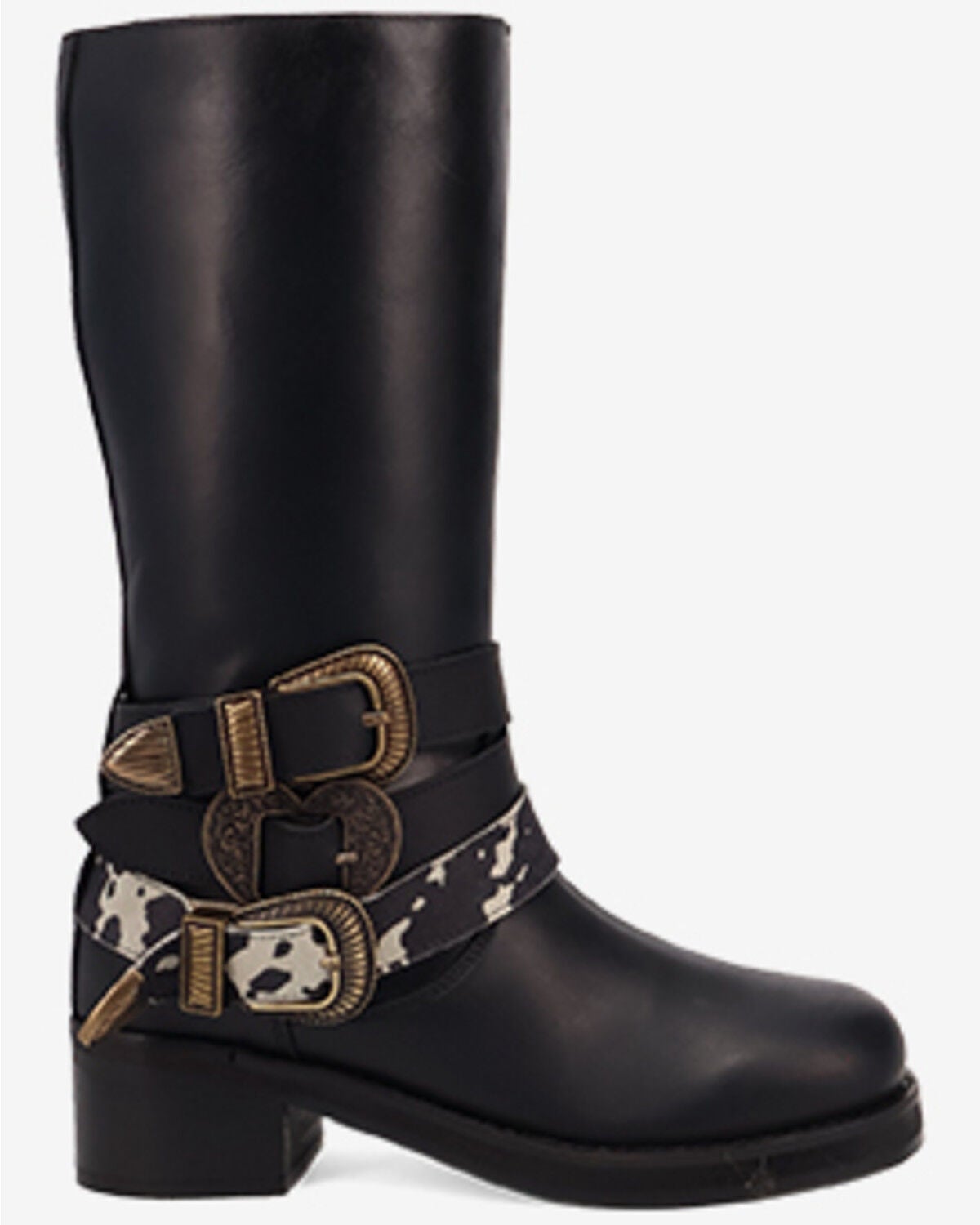 Image #2 - Dingo Women's Full Throttle Harness Fashion Boots - Round Toe, Black, hi-res