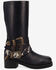 Image #2 - Dingo Women's Full Throttle Harness Fashion Boots - Round Toe, Black, hi-res