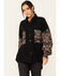 Image #1 - POL Women's Tapestry Shacket, Black, hi-res