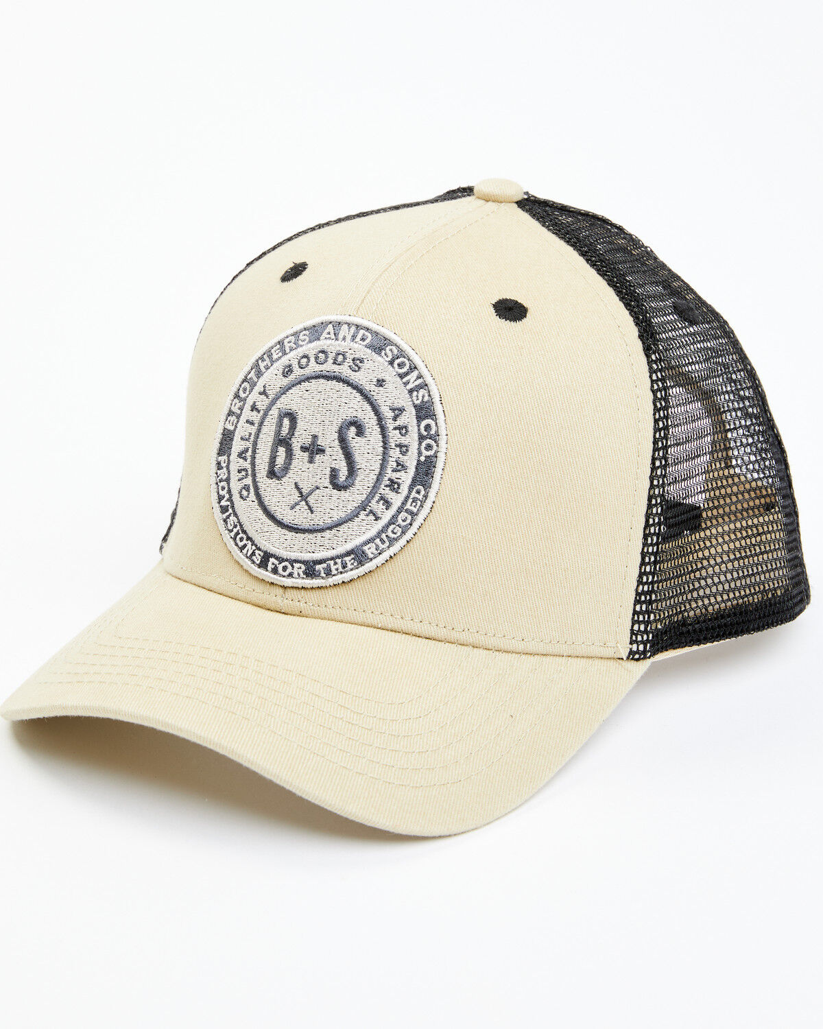 Image #1 - Brothers and Sons Men's Quality Goods Circle Patch Ball Cap, Wheat, hi-res