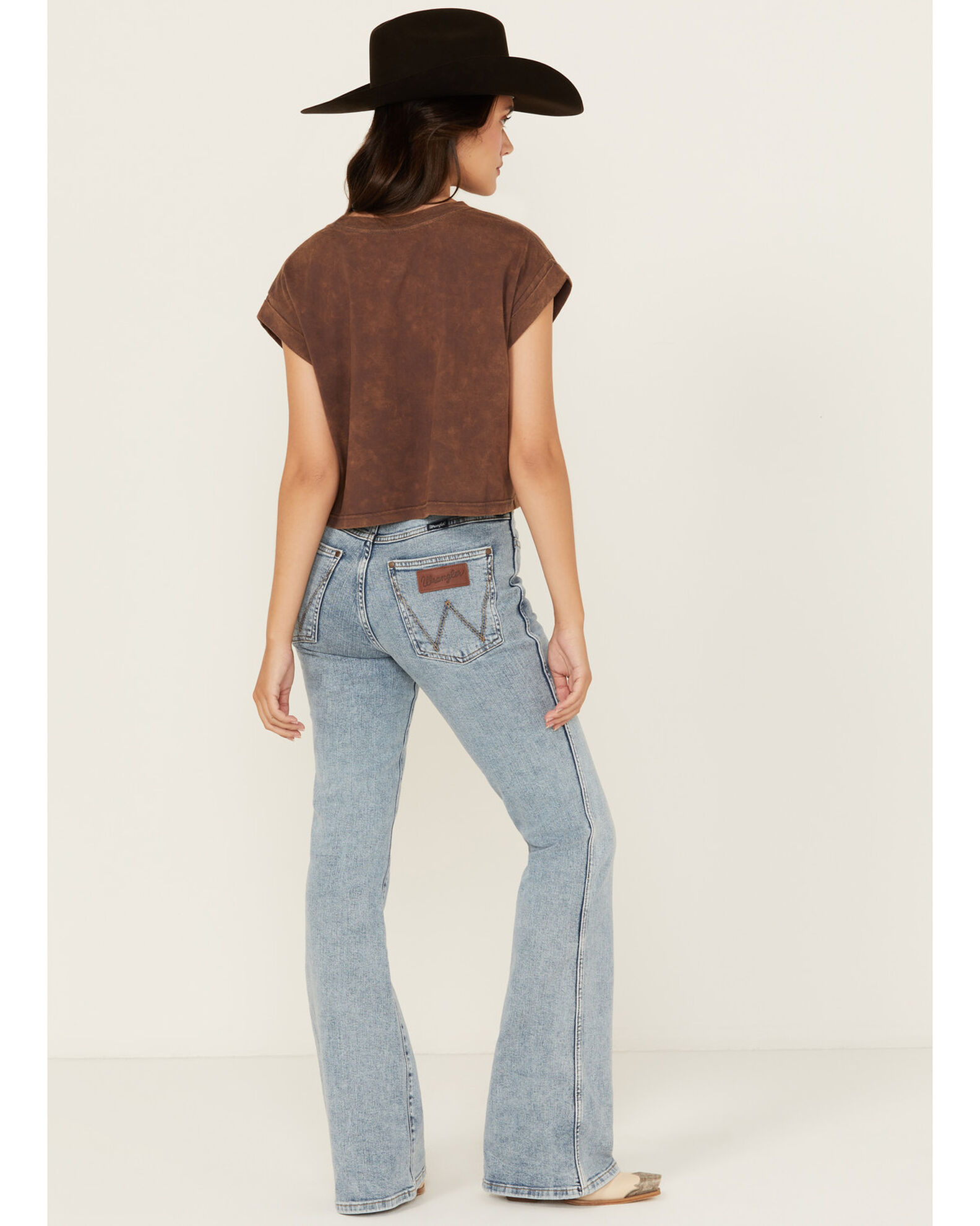 Wrangler Retro Women s Giovanni Light Wash High Rise Flare Stretch Denim Jeans Country Outfitter