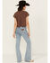 Image #3 - Wrangler Retro Women's Giovanni Light Wash High Rise Flare Stretch Denim Jeans, Light Wash, hi-res