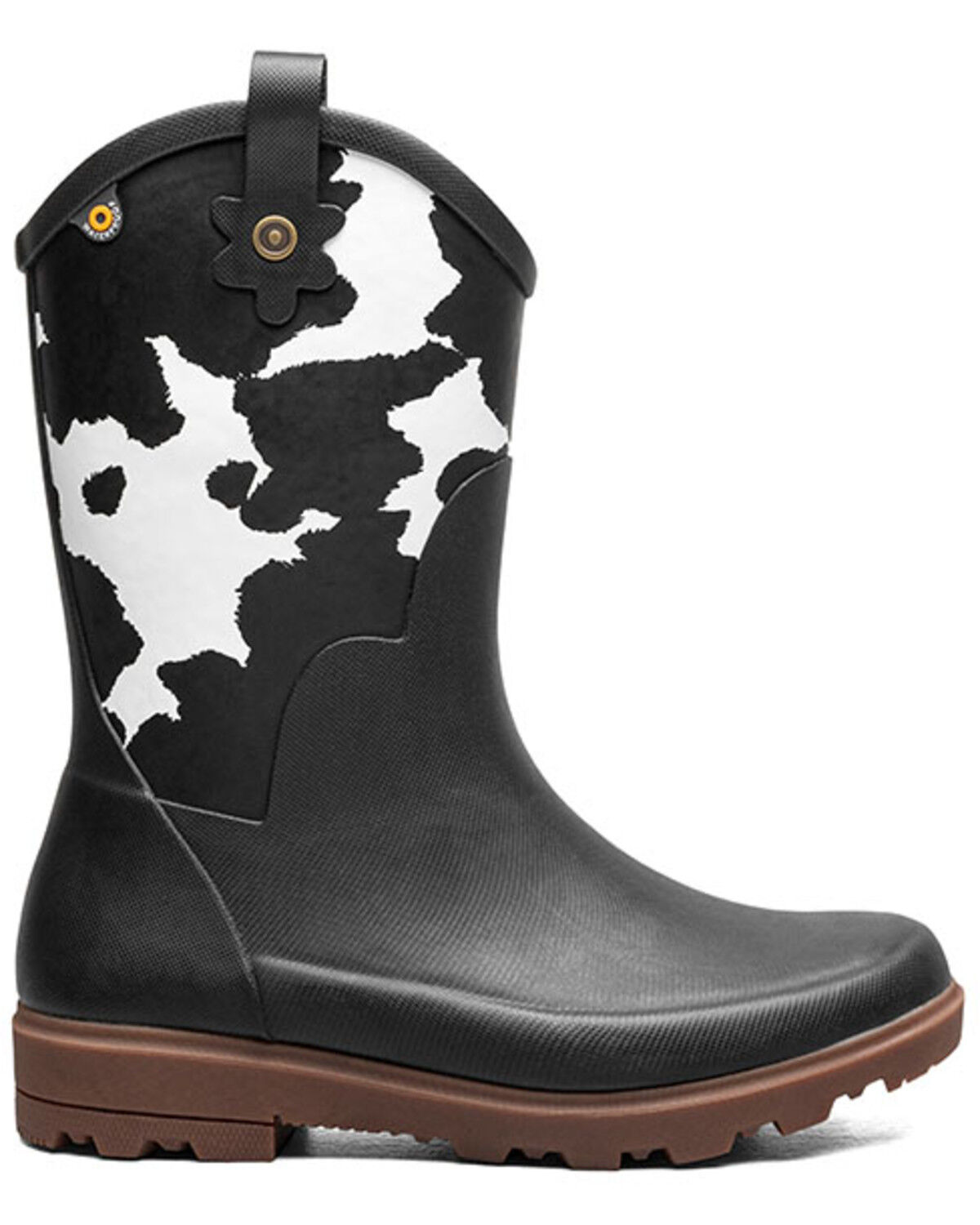 Image #2 - Bogs Girls' Lil' Jolene Rainboots, Black/white, hi-res
