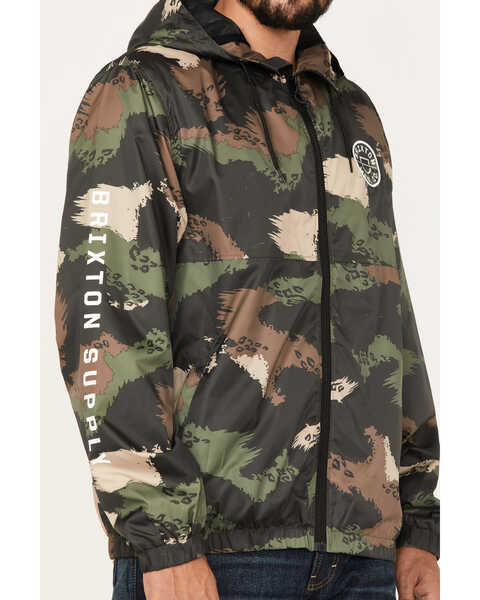 Image #3 - Brixton Men's Camo Print Claxton Crest Logo Graphic Hooded Zip Jacket, Camouflage, hi-res