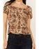 Image #3 - Idyllwind Women's Slaydon Tapestry Print Short Sleeve Shirt, Lt Brown, hi-res