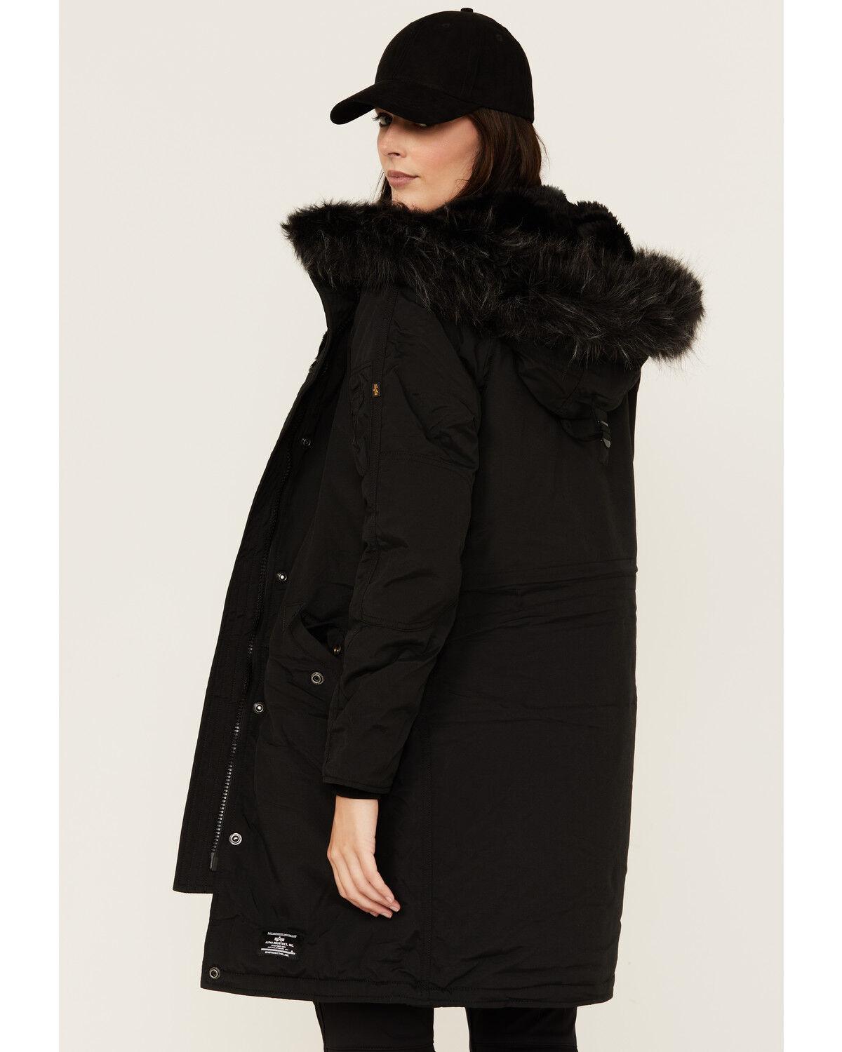 Image #4 - Alpha Industries Women's Elyse Gen II Hooded Parka, Black, hi-res