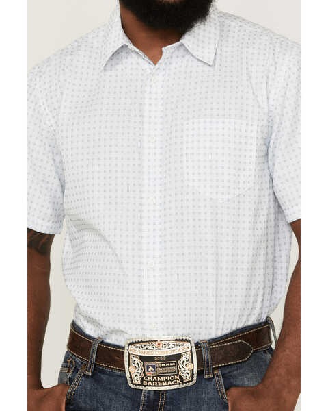 Image #3 - Gibson Men's Throwback Plaid Short Sleeve Button-Down Western Shirt , Cream, hi-res