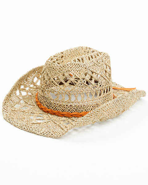 Shyanne Women's Giddy Up Straw Cowboy Hat, Natural, hi-res