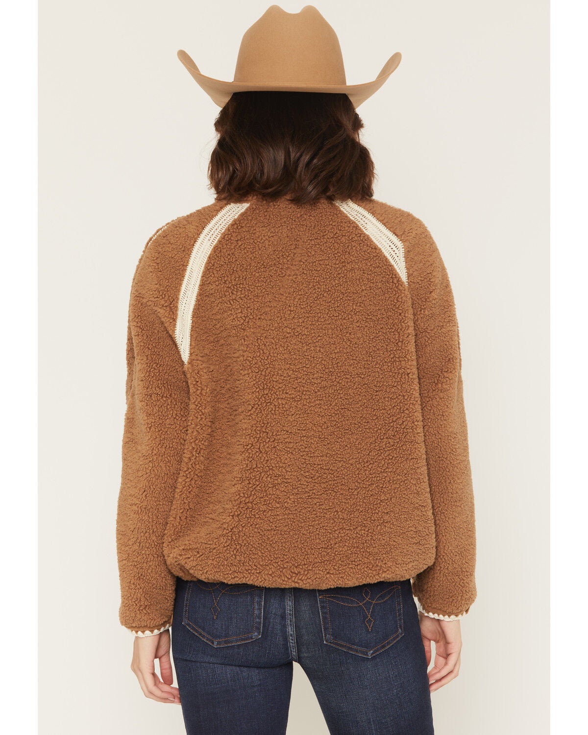 Image #4 - UGG Women's Nikia Crochet Zip-Up Jacket, Chestnut, hi-res