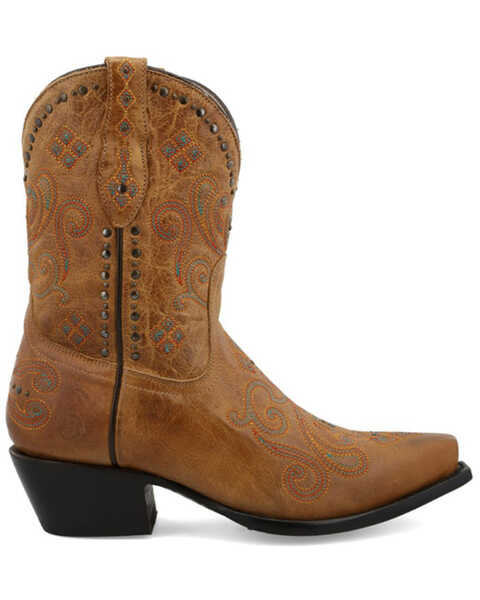 Image #2 - Black Star Women's CellSole Studded Leather Western Boots - Snip Toe , Brown, hi-res