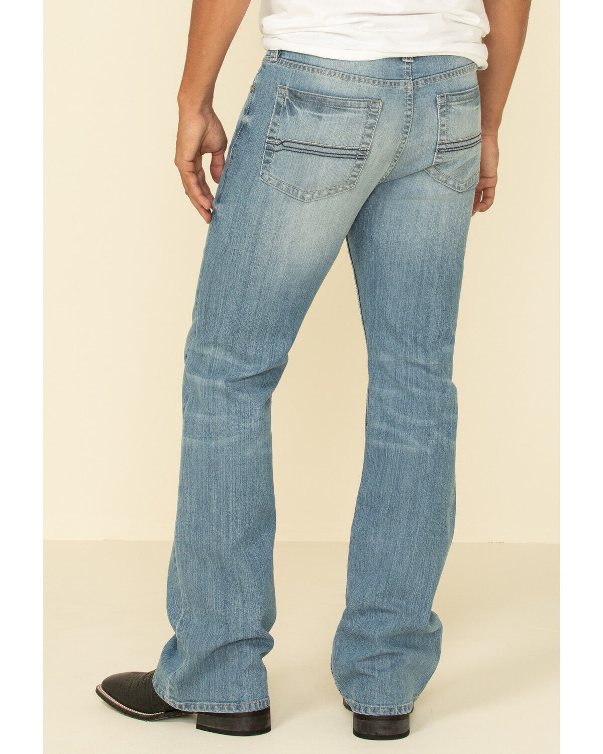 Image #1 - Cody James Men's Hamshackle Light Wash Relaxed Bootcut Stretch Denim Jeans, Blue, hi-res