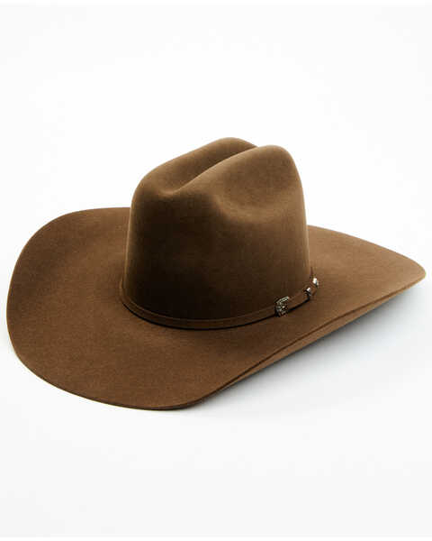 Serratelli Men's 6X Peco Fur Felt Western Hat , Dark Brown, hi-res