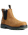 Ariat Men's Waterproof Turbo Chelsea Work Boots - Carbon Toe, Brown, hi-res