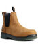 Ariat Men's Waterproof Turbo Chelsea Work Boots - Carbon Toe, Brown, hi-res